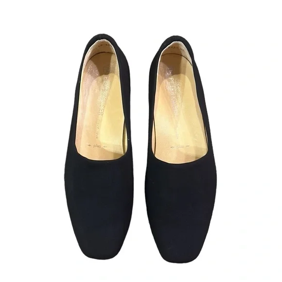 Peter Kaiser Stretch Loafers Scalloped Bottom Casual Comfy Women’s 6.5 Black - Picture 4 of 13